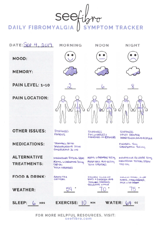 Example Symptom Tracker